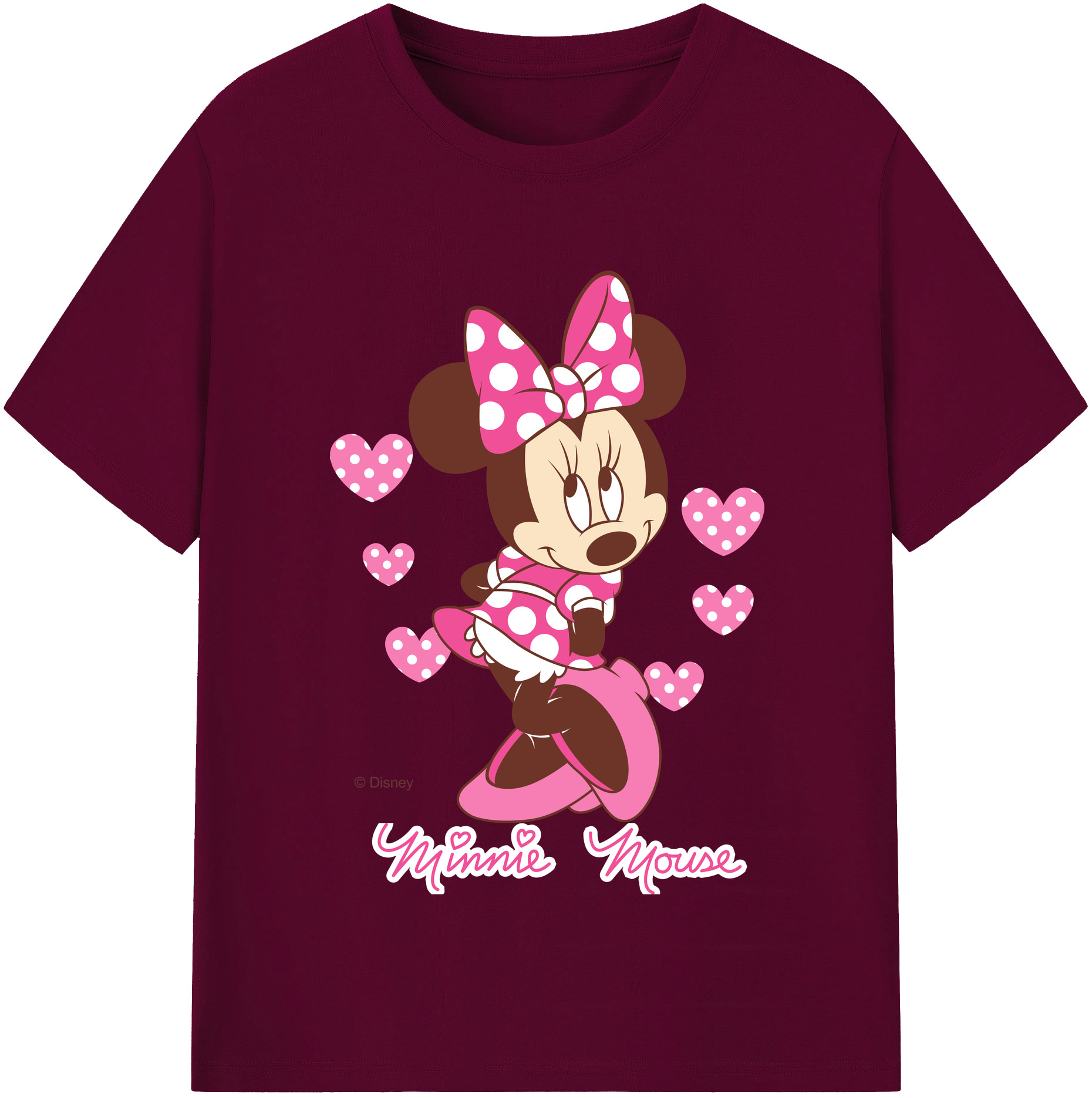 （画像用） ミッキーマウス Mickey Mouse レディースカジュアルプリントTシャツ（綿100％）